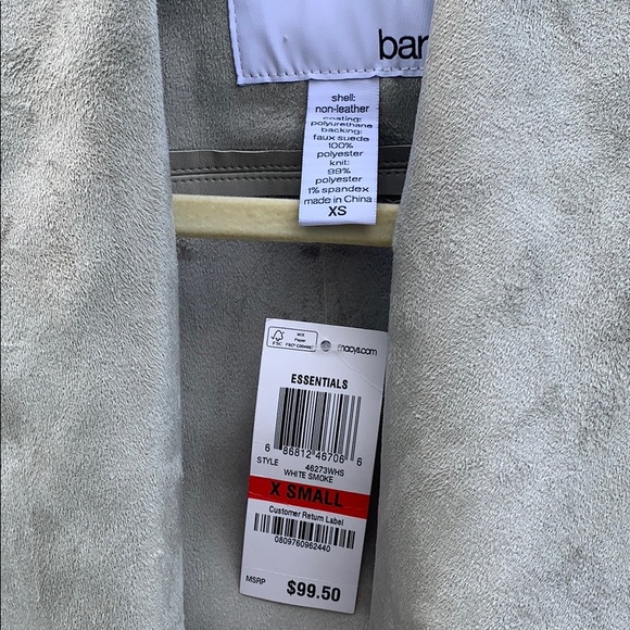 Bar III Jacket NWT size XS color smoke - Picture 2 of 8